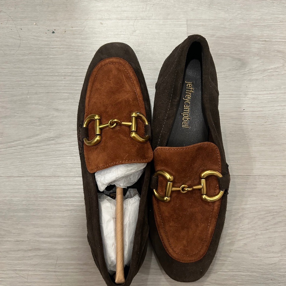 Jeffrey Campbell Loafer Brown Suede size 6 new